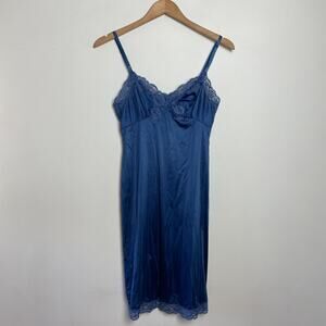 Vintage Satin Lace Babydoll Slip Dress Nightgown Sz S Coquette Lingerie Feminine